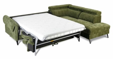 Sedací souprava COCO CHANEL_ sestava 2 FL + EM + OTM P_ rohové rozměry (zleva): 276 x 213 cm_ rozkládací lůžko na každodenní spaní_ potah látka (skup.1)_ obr. 1