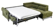 Sedací souprava COCO CHANEL_ sestava 2 FL + EM + OTM P_ rohové rozměry (zleva): 276 x 213 cm_ rozkládací lůžko na každodenní spaní_ potah látka (skup.1)_ obr. 1