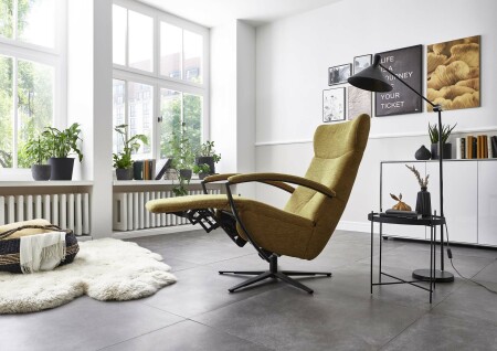 Relaxační křeslo COMFORT-FLEXX_ konfigurace A4_1DRF-V_ v látce Calido curry_ obr. 2