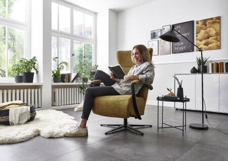 Relaxační křeslo COMFORT-FLEXX_ konfigurace A4_1DRF-V_ v látce Calido curry_ obr. 6