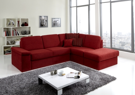 Sedac souprava COMFORT SLEEP_sofa 142 cm s funkc na span + ottoman prav_ tyto podruky ji nejsou v nabdce_ v ltce Kati bordeaux (skup. 11)_obr. 2