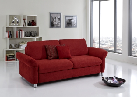 Sofa s funkc na span COMFORT SLEEP_ka sedku 162 cm, podruky typ 21, plocha na span 148 x 200 cm_v ltce Kati bordeaux_obr. 33