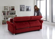 Sofa s funkcí na spaní COMFORT SLEEP_šířka sedáku 162 cm, područky typ 21, plocha na spaní 148 x 200 cm_v látce Kati bordeaux_obr. 8