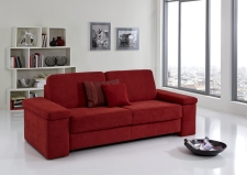 Sofa s funkcí na spaní COMFORT SLEEP_šířka sedáku 162 cm, područky typ 7, vzhled polštářů typ C, korpus typ A, plocha na spaní 148 x 200 cm_v látce Kati bordeaux_obr. 30 Sofa s funkcí na spaní COMFORT SLEEP_šířka sedáku 162 cm, područky typ 7, vzhled polštářů typ C, korpus typ A, plocha na spaní 148 x 200 cm_v látce Kati bordeaux_obr. 30