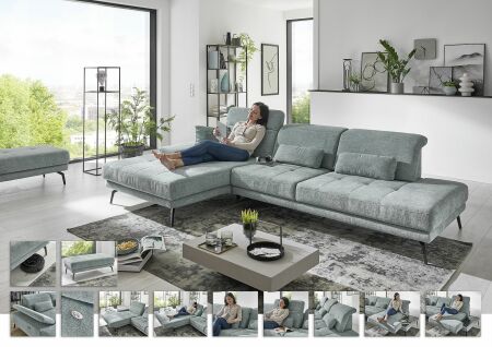 Sedac souprava COSTA_ sestava CanGXMoLKV_3DAhoRSTKV_ rohov rozmry zleva 190 x 328 cm_ vka 82-100 cm_ foto s nhledy_ v ltce Famosa ocean_ obr. 26