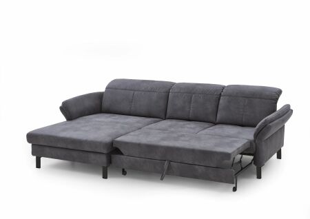 Sedací souprava COURTNEY 1212_ sestava LALmaxi-2,5AR_ ukázka funkce na spaní_ rozložená_ v látce Savanna grey_ obr. 17