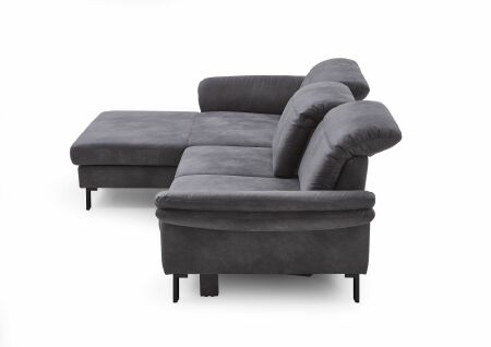 Sedací souprava COURTNEY 1212_ sestava LALmaxi-2,5AR_ ukázka funkce "regulace hloubky sedu - polohovatelná zádová opěradla"_ boční pohled_ v látce Savanna grey_ obr. 21