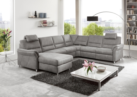 Sedací souprava DAKOTA_ sestava CanMoL_2,5EL_RERR_WA1L2,5RWFAR_ rohové rozměry zleva 173 x 330 x 262 cm_ výška 89/92 cm_ výška s opěrkou hlavy 109-112 cm_ v látce Ledaro-alu_ volitelné funkce za příplatek_ obr. 15