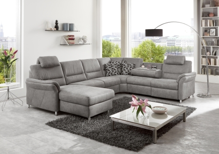 Sedací souprava DAKOTA_ sestava CanMoL_2,5EL_RERR_WA1L2,5RWFAR_ rohové rozměry zleva 173 x 330 x 262 cm_ výška 89/92 cm_ výška s opěrkou hlavy 109-112 cm_ v látce Ledaro-alu_ volitelné funkce za příplatek_ obr. 19