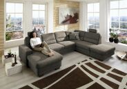 Sedac souprava EMOTION II._ sestava KSCanL-2,5AEL-1,5KOSRKSR_ rohov rozmry zleva 166 x 311 x 234 cm_ vka 85 cm_ vka s oprkou hlavy 103 cm_ v ltce Miro mandel_ foto s modelem_ obr. 1