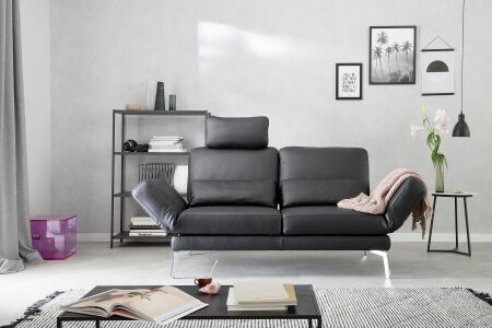 Sedací souprava ENJOY_  2-sed (varianta 21)_ š/ v/ h:  192/ 82/ 93 cm_ výška s opěrkou hlavy 102 cm_ v kůži Torero nero_ obr. 14