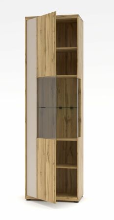 Nábytek do obývacího pokoje ANCOS II._ vitrína_ rozměry š/v/h_ 60/205/40 cm_ včetně LED osvětlení_ otevřená_ obr. 4