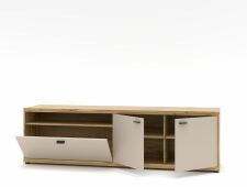 Nábytek do obývacího pokoje ANCOS II._ TV- spodní díl_ rozměry š/v/h_ 200/58/49 cm_ otevřený_ obr. 6