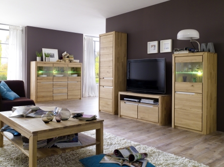 Celomasivní nábytek FLORENZ_obývací stěna s vysokým TV-spodním dílem + typy 48 a 50