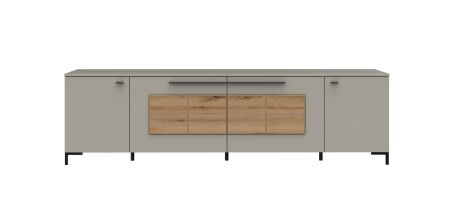 Nábytek do obývacího pokoje SORENTO_ TV-spodní díl 10 U3 MM 32 + sada nožiček 10 U3 MM 99 _ rozměry š/v/h_ 225 / 62 / 51 cm_ včetně LED osvětlení_ čelní pohled_ obr. 8