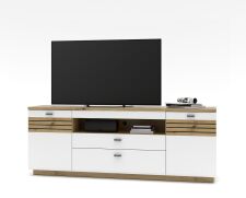 Nábytek do obývacího pokoje FREMONT_ TV-lowboard Comfort 40 C5 HW 39_ rozměry š/v/h_ 200/76/47 cm_ foto s dekorací_ obr. 6 Nábytek do obývacího pokoje FREMONT_ TV-lowboard Comfort 40 C5 HW 39_ rozměry š/v/h_ 200/76/47 cm_ foto s dekorací_ obr. 6