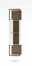 Nábytek do obývacího pokoje FREMONT_ závěsný element 40 C5 HW 42_ levá varianta_ rozměry š/v/h_ 35/156/37 cm_ otevřený_ volitelné LED osvětlení v příslušenství_ obr. 5