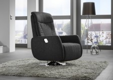 Relaxační křeslo SWING LINE, prošití zad C, područka 2, v látce Quinci grey, obr. 1 Relaxační křeslo SWING LINE, prošití zad C, područka 2, v látce Quinci grey, obr. 1