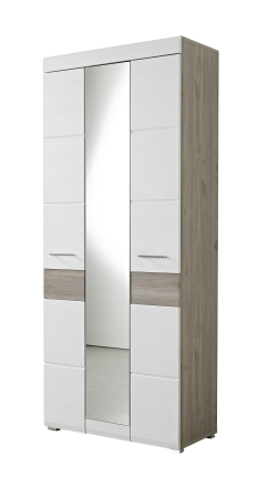 Předsíňový nábytek FUNNY_ šatní skříň 3K 16 HW 01_ rozměry š/v/h_ 84/200/40 cm_ šikmý pohled_ obr. 4