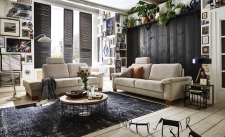 Sedací souprava GARDENA 1090_sestava 3-sed - Recamiere_dvoubarevné provedení v látce Bolzano nature grey_Venezia silver grey Sedací souprava GARDENA 1090_sestava 3-sed - Recamiere_dvoubarevné provedení v látce Bolzano nature grey_Venezia silver grey