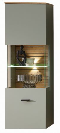 Nábytek do obývacího pokoje ALBA I._ závěsná vitrina 10 S1 99 10_ rozměry š/v/h_ 40/124/36 cm_ včetně LED osvětlení_ obr. 4