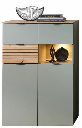 Nábytek do obývacího pokoje ALBA I._ highboard 10 S1 99 21_ rozměry š/v/h_ 84/125/45 cm_ včetně LED osvětlení_ obr. 2