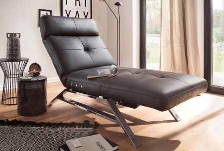 Relaxační lehátko RIMOLA 2.0 s motorovým polohováním_ plocha na ležení 80 x 198 cm_ v kůži Torero nero (skup. H)_ obr. 2