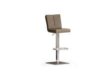 Barová židle MANTO_nerezová podnož_čtverec_cappuccino_obr. 2