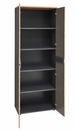 Nábytek do pracovny a kanceláře VANCOUVER GH_ kancelářská skříň 50 35 GH 01_ rozměry š/v/h_ 75/197/38 cm_ šikmý pohled_ otevřená_ obr. 7