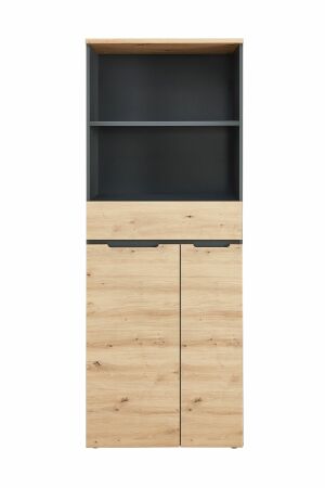 Nábytek do pracovny a kanceláře VANCOUVER GH_ kancelářská skříň 50 35 GH 02_ rozměry š/v/h_ 75/197/38 cm_ čelní pohled_ obr. 11