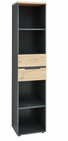 Nábytek do pracovny a kanceláře VANCOUVER GH_ regál 50 35 GH 06_ rozměry š/v/h_ 45/197/38 cm_ šikmý pohled_ obr. 18