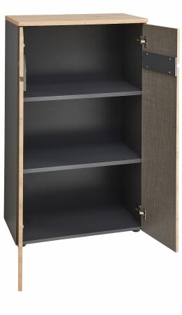 Nábytek do pracovny a kanceláře VANCOUVER GH_ kancelářská skříňka 50 35 GH 10_ rozměry š/v/h_ 75/122/38 cm_ šikmý pohled_ otevřená_ obr. 14