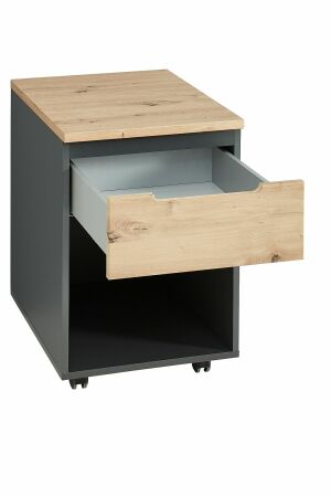 Nábytek do pracovny a kanceláře VANCOUVER GH_ kontejner na kolečkách 50 35 GH 16_ rozměry š/v/h_ 45/66/55 cm_ šikmý pohled_ otevřený_ obr. 26