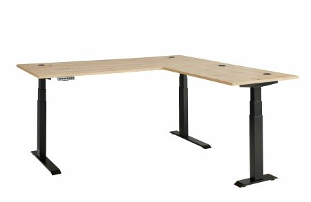 Nábytek do pracovny a kanceláře VANCOUVER GH_ psací stůl rohový 50 35 GH 26_ rozměry š/v/h_ 185/64/177 cm_ s výškově nastavitelnou pracovní deskou stolu od 64 cm do 129 cm,  včetně 2 motorů s paměťovou funkcí_ ve fázi polohování_ obr. 33