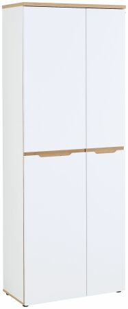 Nábytek do pracovny a kanceláře VANCOUVER WH_ kancelářská skříň 50 35 WH 01_ rozměry š/v/h_ 75/197/38 cm_ šikmý pohled_ obr. 11