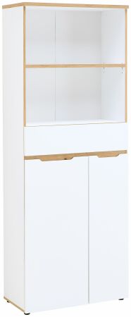 Nábytek do pracovny a kanceláře VANCOUVER WH_ kancelářská skříň 50 35 WH 02_ rozměry š/v/h_ 75/197/38 cm_ šikmý pohled_ obr. 14