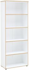 Nábytek do pracovny a kanceláře VANCOUVER WH_ regál 50 35 WH 03_ rozměry š/v/h_ 75/197/38 cm_ šikmý pohled_ obr. 10 Nábytek do pracovny a kanceláře VANCOUVER WH_ regál 50 35 WH 03_ rozměry š/v/h_ 75/197/38 cm_ šikmý pohled_ obr. 10