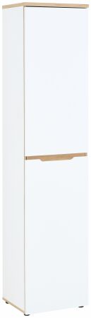 Nábytek do pracovny a kanceláře VANCOUVER WH_ kancelářská skříň 50 35 WH 05_ rozměry š/v/h_ 45/197/38 cm_ šikmý pohled_ obr. 17