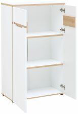 Nábytek do pracovny a kanceláře VANCOUVER WH_ kancelářská skříňka 50 35 WH 10_ rozměry š/v/h_ 75/122/38 cm_ šikmý pohled_ otevřená_ obr. 8 Nábytek do pracovny a kanceláře VANCOUVER WH_ kancelářská skříňka 50 35 WH 10_ rozměry š/v/h_ 75/122/38 cm_ šikmý pohled_ otevřená_ obr. 8