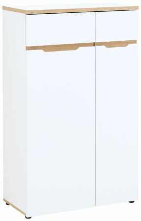 Nábytek do pracovny a kanceláře VANCOUVER WH_ kancelářská skříňka 50 35 WH 10_ rozměry š/v/h_ 75/122/38 cm_ šikmý pohled_ obr. 8