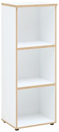 Nábytek do pracovny a kanceláře VANCOUVER WH_ regál 50 35 WH 14_ rozměry š/v/h_ 45/122/38 cm_ šikmý pohled_ obr. 14