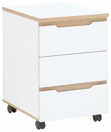 Nábytek do pracovny a kanceláře VANCOUVER WH_ kontejner na kolečkách 50 35 WH 17_ rozměry š/v/h_ 45/66/55 cm_ šikmý pohled_ obr. 16