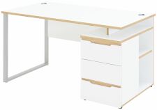 Nábytek do pracovny a kanceláře VANCOUVER WH_ psací stůl 50 35 WH 23_ rozměry š/v/h_ 150/77/73 cm_ pohled zprava_ obr. 16 Nábytek do pracovny a kanceláře VANCOUVER WH_ psací stůl 50 35 WH 23_ rozměry š/v/h_ 150/77/73 cm_ pohled zprava_ obr. 16