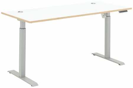 Nábytek do pracovny a kanceláře VANCOUVER WH_ psací stůl 50 35 WH 25_ rozměry š/v/h_ 160/72/77 cm_ s výškově nastavitelnou pracovní deskou stolu od 72 cm do 120 cm,  včetně motoru s paměťovou funkcí_ ve fázi polohování_ obr. 20