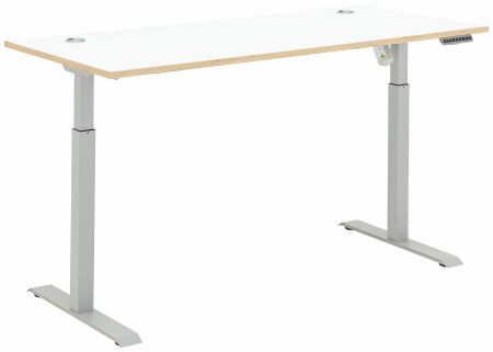 Nábytek do pracovny a kanceláře VANCOUVER WH_ psací stůl 50 35 WH 25_ rozměry š/v/h_ 160/72/77 cm_ s výškově nastavitelnou pracovní deskou stolu od 72 cm do 120 cm,  včetně motoru s paměťovou funkcí_ ve fázi polohování_ obr. 21