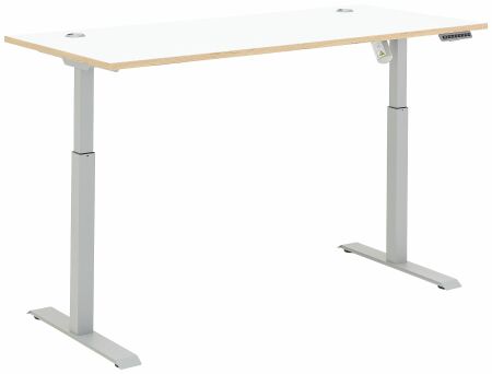 Nábytek do pracovny a kanceláře VANCOUVER WH_ psací stůl 50 35 WH 25_ rozměry š/v/h_ 160/72/77 cm_ s výškově nastavitelnou pracovní deskou stolu od 72 cm do 120 cm,  včetně motoru s paměťovou funkcí_ ve fázi polohování_ obr. 22