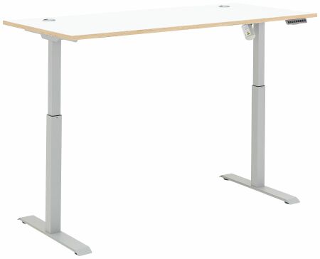 Nábytek do pracovny a kanceláře VANCOUVER WH_ psací stůl 50 35 WH 25_ rozměry š/v/h_ 160/72/77 cm_ s výškově nastavitelnou pracovní deskou stolu od 72 cm do 120 cm,  včetně motoru s paměťovou funkcí_ ve fázi polohování_ obr. 23
