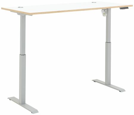 Nábytek do pracovny a kanceláře VANCOUVER WH_ psací stůl 50 35 WH 25_ rozměry š/v/h_ 160/72/77 cm_ s výškově nastavitelnou pracovní deskou stolu od 72 cm do 120 cm,  včetně motoru s paměťovou funkcí_ ve fázi polohování_ obr. 24