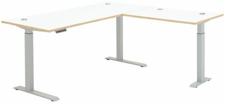 Nábytek do pracovny a kanceláře VANCOUVER WH_ psací stůl rohový 50 35 WH 26_ rozměry š/v/h_ 185/64/177 cm_ s výškově nastavitelnou pracovní deskou stolu od 64 cm do 129 cm,  včetně 2 motorů s paměťovou funkcí_ ve fázi polohování_ obr. 36