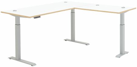 Nábytek do pracovny a kanceláře VANCOUVER WH_ psací stůl rohový 50 35 WH 26_ rozměry š/v/h_ 185/64/177 cm_ s výškově nastavitelnou pracovní deskou stolu od 64 cm do 129 cm,  včetně 2 motorů s paměťovou funkcí_ ve fázi polohování_ obr. 37